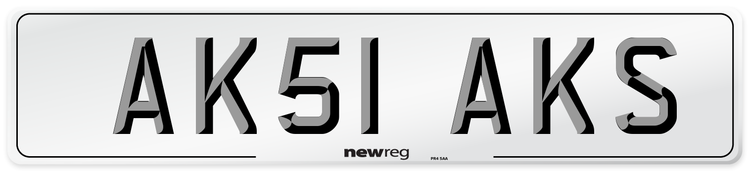AK51 AKS Number Plate from New Reg